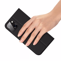 Viedtālruņa apvalks Skin Pro Wallet Case iPhone 15 Plus - melns