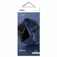 UNIQ siksniņa Monos 2in1 Apple Watch Strap + Case Series 4/5/6/7/8/9/SE/SE2 44/45mm. tumši zils