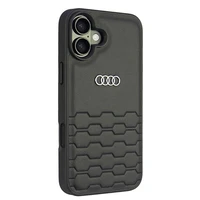 Audi Sintētiskās ādas iPhone 16 Plus 6.7" melns/melns cietais apvalks AU-TPUPCIP16M-GT/D2-BK