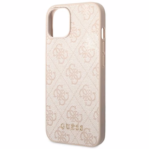 Guess GUHCP14MG4GFPI iPhone 14 Plus 6.7" rozā maciņš 4G Metal Gold Logo