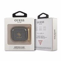 Guess GUA3UCG4GK AirPods 3 apvalks melns/melns Spīdumu kolekcija