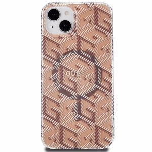 Guess IML GCube Magnētiskais viedtālruņa apvalks iPhone 15 Plus / 14 Plus - brūna