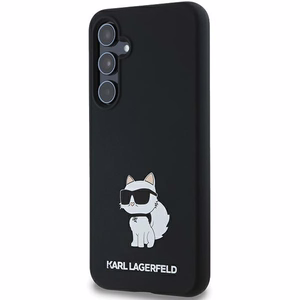 Силиконовый чехол Karl Lagerfeld Choupette для Samsung Galaxy A35 - чёрный