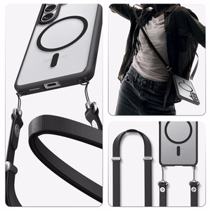 Spigen Ultra Hybrid Mag MagSafe maciņš priekš Samsung Galaxy S26 Plus caurspīdīgs melns