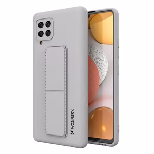 Wozinsky Kickstand Case silikona viedtālruņa apvalks ar statīvu Samsung Galaxy A42 5G pelēka