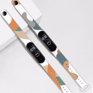 Siksniņa Moro josla Xiaomi Mi Band 3 / 4 silikona siksniņa pulksteņa aproce raksts 10