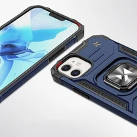Wozinsky Ring Armor viedtālruņa apvalks iPhone 14 bruņots apvalks ar magnētisko turētāju zils