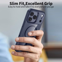 Tech-Protect MagMat MagSafe viedtālruņa apvalks iPhone 17 Pro - caurspīdīgs tumši zils