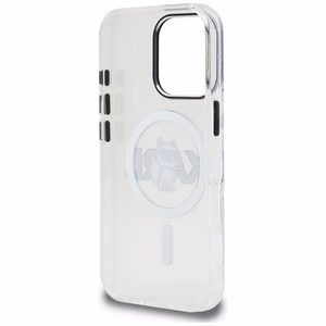 Karl Lagerfeld IML Choupette Sketch Logo MagSafe Case for iPhone 16 Pro - Clear