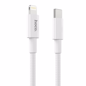 Kabelis USB C uz Lightning Hoco PD 3A 20W 1 m X56 balts