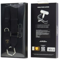 Uniwersalna smycz Lamborghini D1         Crossbody Webbing Strap melns
