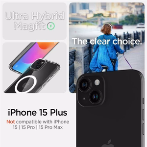 Spigen Ultra Hybrid Mag viedtālruņa apvalks ar MagSafe iPhone 15 Plus - balts