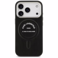 Karl Lagerfeld Karl RSG Logo Magnētiskais viedtālruņa apvalks iPhone 17 Pro Max - Melns