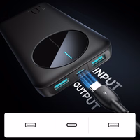 Portatīvais lādētājs Joyroom JR-PBF12 10000mAh 2,4A 2x USB-A 1x USB-C (melns)