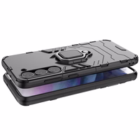 Ring Armor viedtālruņa apvalks Samsung Galaxy S23+ bruņots pārsegs magnētiskais turētājs gredzens melns