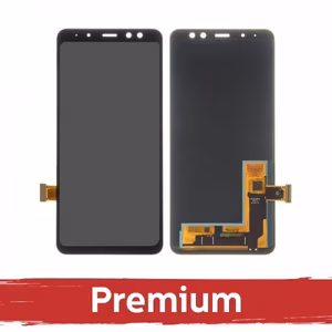 LCD Displejs Saderīgs ar Samsung A530 A8 2018 Melns OEM