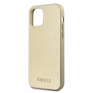 Guess GUHCP12LIGLGO iPhone 12 Pro Max 6.7" zelta/zelta cietais apvalks Iridescent