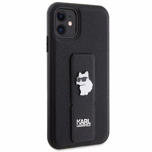 Karl Lagerfeld Gripstand Saffiano Choupette Pins чехол для iPhone 11 / Xr - чёрный