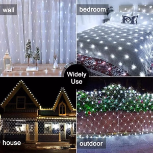 LED aizkars (240 spuldzītes) 3M x 3M auksti balts