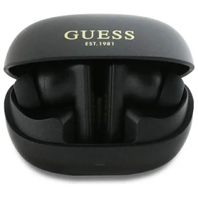 Guess Bluetooth austiņas GUTWST88MCTGK TWS + dokstacija melnas/melnas kapsula drukāts logotips