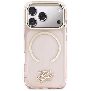 Karl Lagerfeld IML KL Script Logo MagSafe Maciņš for iPhone 17 Pro Max - rozā