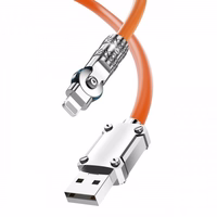 USB Kabelis Dudao "L24AL" (180' corner) Oranžs "Lightning" 100cm (up to 30W)