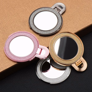 Tālruņa statīvs CIRCLE MIRROR – lipīgs – melns