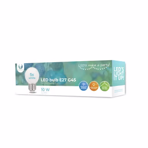 Forever Light LED spuldze E27 G45 2W 230V neitrāli balta 5 gab.