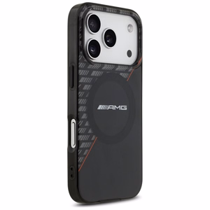 Mercedes AMG IML Double Layer Rhombs vāciņš modelim iPhone 18 Pro / 17 Pro, saderīgs ar MagSafe – melns un sarkans