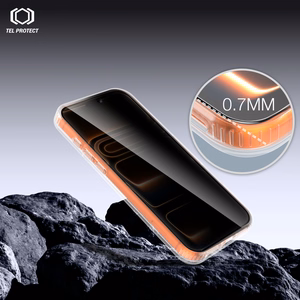 Tel Protect Dust-Free Easy Fit Privacy Titan Tempered Glass for Iphone 17 Pro Max black