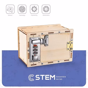 Wooden Assembly Kit "Mechanical Lockbox", STEM Educational Toy