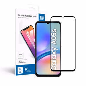 Закалённое стекло для Samsung Galaxy A05s (full glue / case friendly) Blue Star 5D чёрное