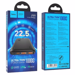 Portatīvais lādētājs (m) Hoco 10000 mAh PD QC 3A 22,5W J101 melns