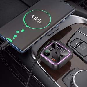 HOCO car transmitter FM bluetooth 2 x USB A + Type C PD QC3.0 20W E85 black
