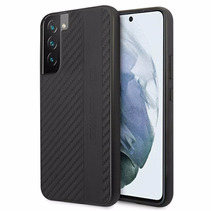 AMG Carbon Stripe&Embossed viedtālruņa apvalks Samsung Galaxy S22+ - Melns
