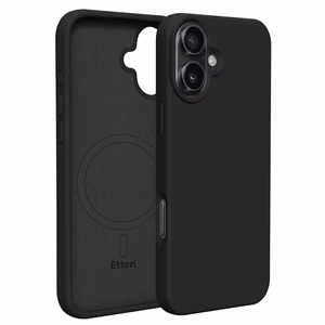 Etteri Silikona mag futrālis iPhone 16 Plus 6,7" melns