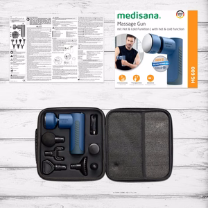 Medisana MG 600 masāžas pistole ar sildīšanas un dzesēšanas funkciju
