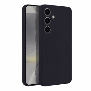 Case for Samsung S24 Silicone Mag Cover compatible with MagSafe (camera protection) black