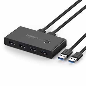 Ugreen sadalītājs HUB 4x USB 3.2 Gen 1 USB sadalītājs diviem datoriem melns (US216 30768)