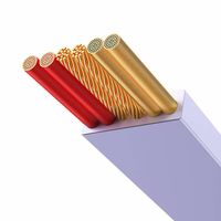 Baseus Bright Mirror 3, USB 3-in-1 kabelis micro USB / USB-C / Lightning 66W / 2A 1,1 m (violets)