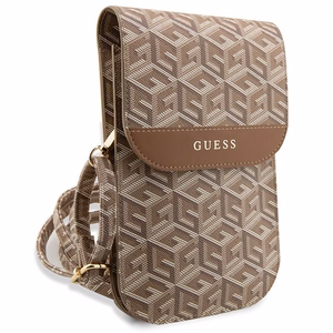 Guess viedtālruņa apvalks GUWBHGCFSEW brūns Maki GCube Stripe