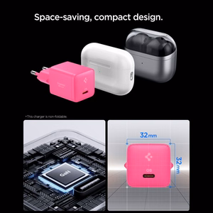 Spigen Essential EE301EU 1 pieslēgvietas 30 W tīkla barošanas adapteris – rozā