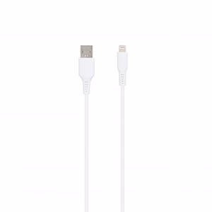 SEEK TOTI USB-A uz Lightning, 1 m PVC datu kabelis 2A (ne-MFI), balts