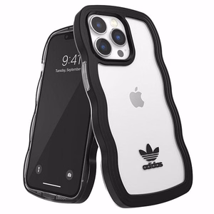 Adidas OR Viedtālruņa apvalks Wavy iPhone 13 Pro /13 6.1" melna-caurspīdīga/melna-caurspīdīga 51900