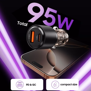 Tech-Protect CC03 95W 2-Port USB-A / USB-C Car Charger - Black