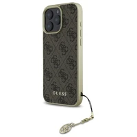 Guess 4G Charms Kolekcijas viedtālruņa apvalks iPhone 16 Pro - brūns