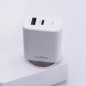 Maxlife MXTC-10-30AC PD QC lādētājs 1x USB-C 1x USB 30W balts