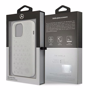 Mercedes Silver Stars Pattern чехол для iPhone 13 Pro / iPhone 13 - белый