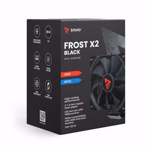 Savio SAVGCOFROSTBLACKX2 datora korpusa radiators 12 cm melns 1 gab.