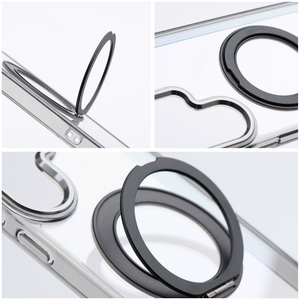 Case for Samsung A17 / A18 Frame Circle Stand compatible with MagSafe black